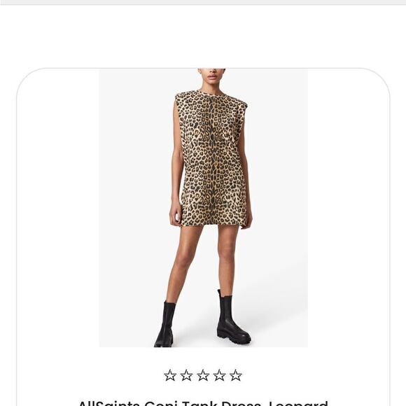 All Saints Coni Tank Leopard Print Dress - Picture 3 of 16